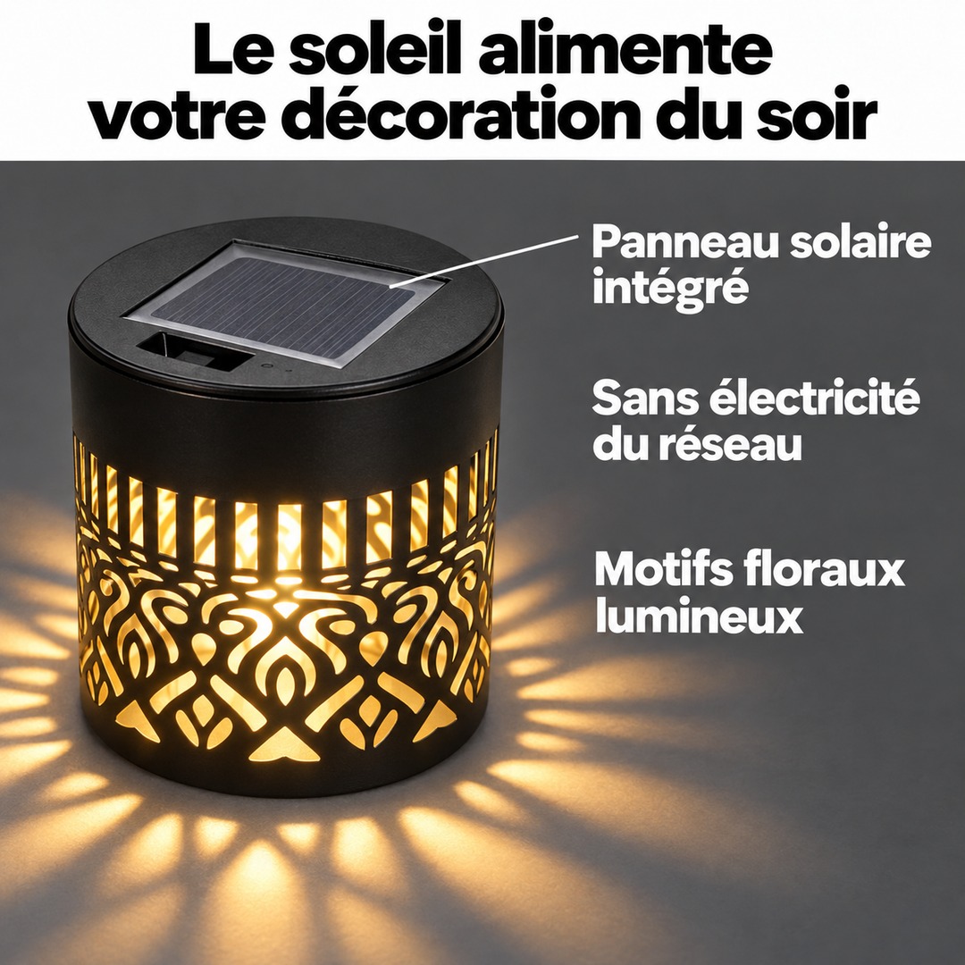 Le soleil alimente votre décoration du soir