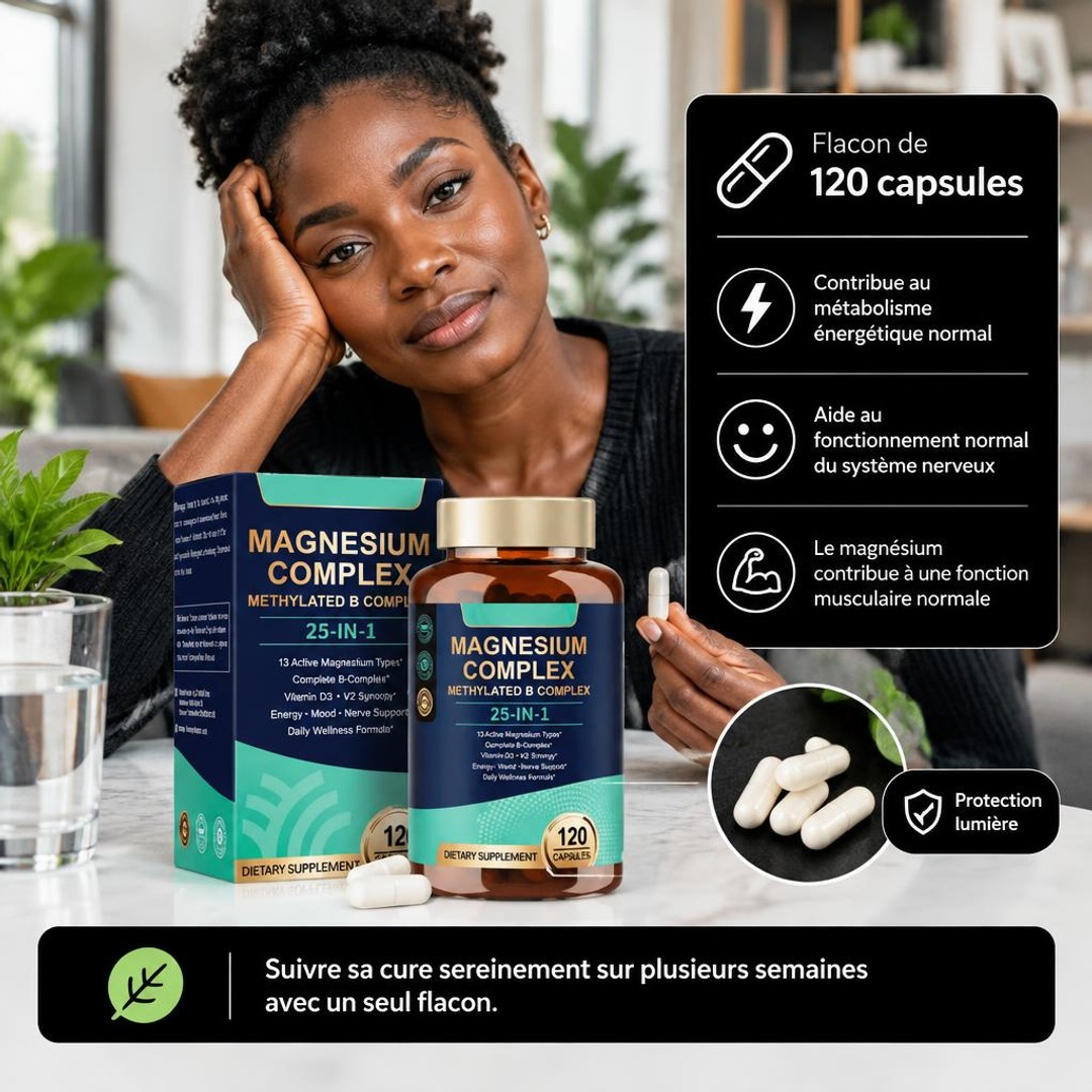 Un flacon de 120 capsules pour une cure longue sans rupture