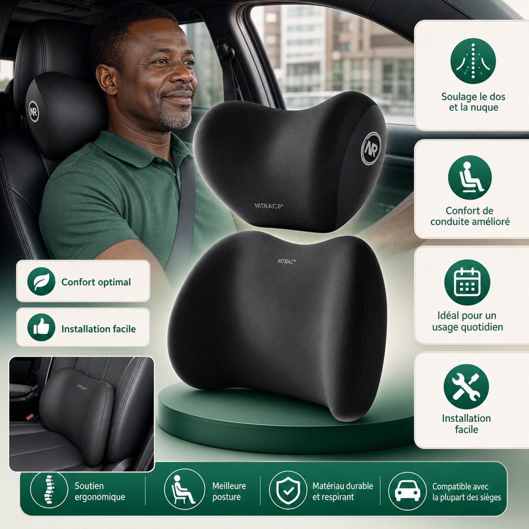 Pourquoi choisir nos coussins ergonomiques pour siège automobile ?