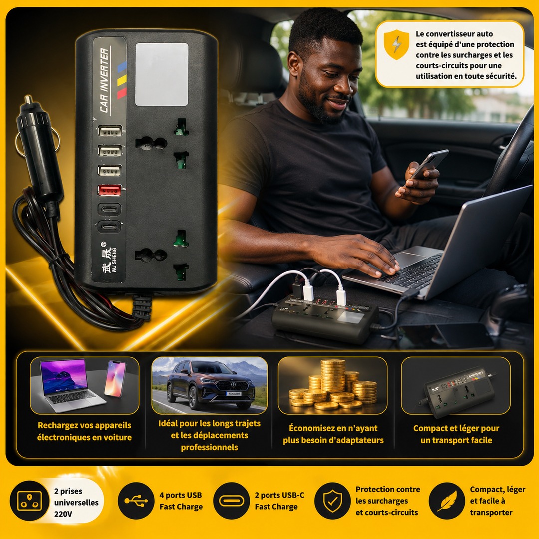 Quels sont les avantages du convertisseur auto 12V/24V vers 220V ?