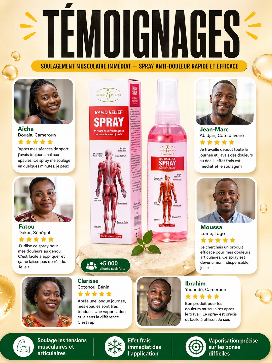Visuel témoignages généré pour ce produit
