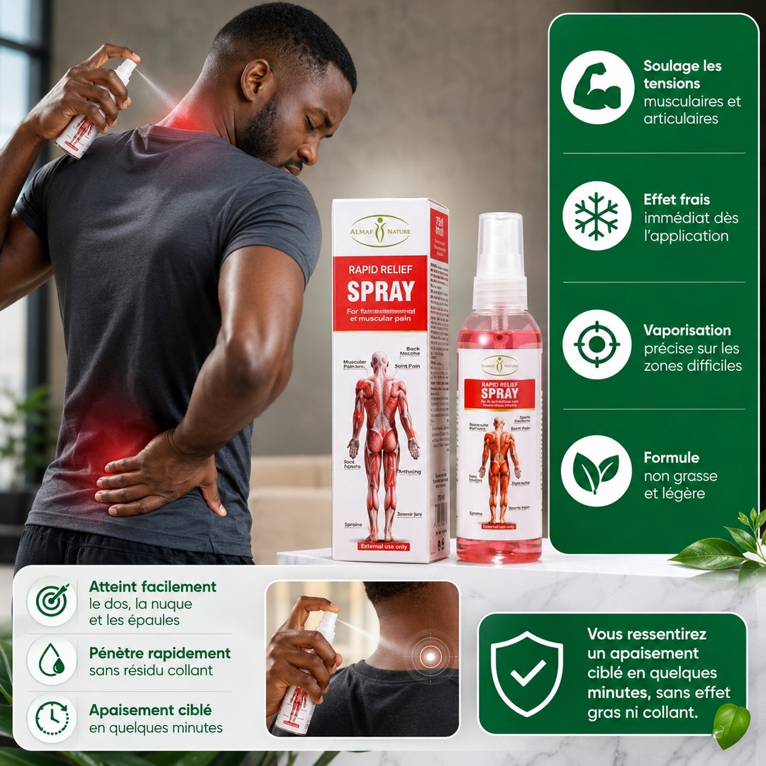 Ce spray offre un soulagement rapide et ciblé pour les zones douloureuses